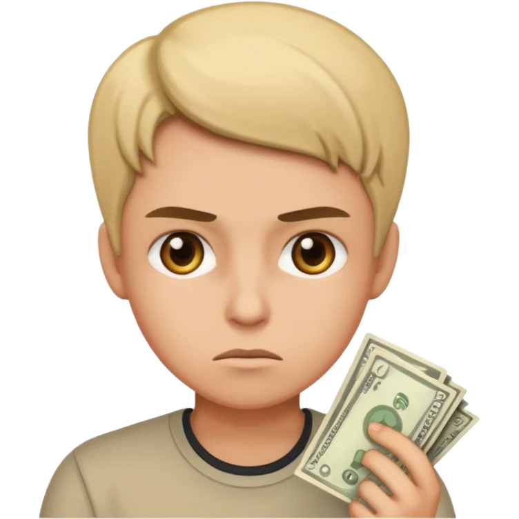 pessoa pensamento de money emoji