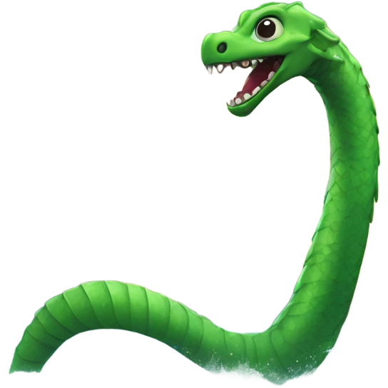 Sea serpent, coming out of the water with a long neck emoji