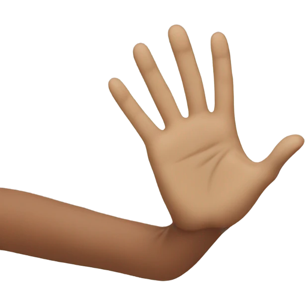 hand reaching out expectingly emoji