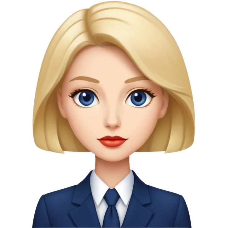Put-together corporate woman, glam, navy suit emoji