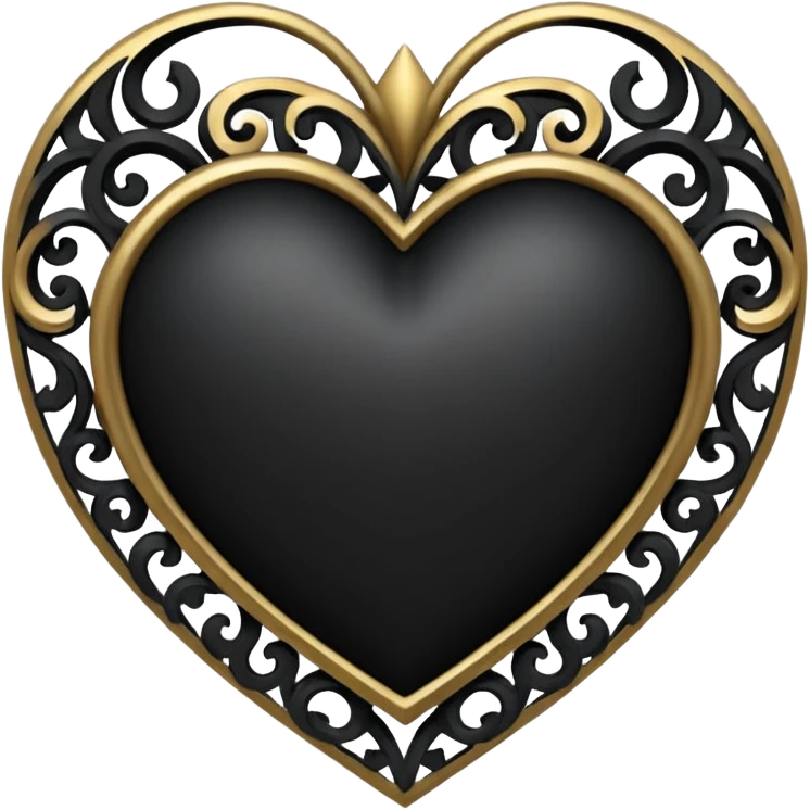 Black heart creative goth emoji