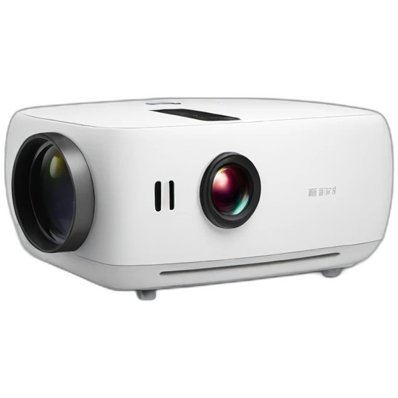 SMART Movie Projector small and light - White Round on Table emoji
