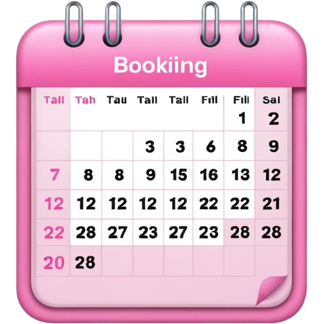 online booking schedule (pink) emoji