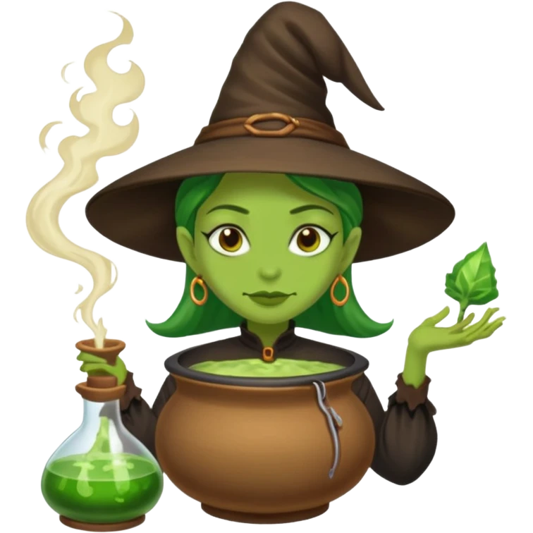 green witch cooking potion emoji