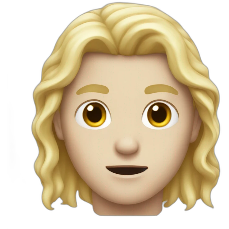 Mad white kid with blond hair emoji