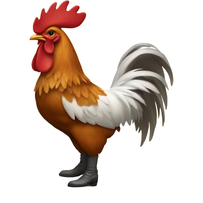 rooster in boots emoji