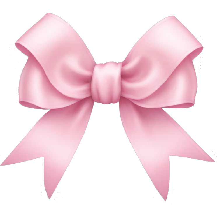 light pink ribbon bow emoji