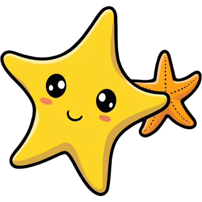 starfish cartoon sticker emoji