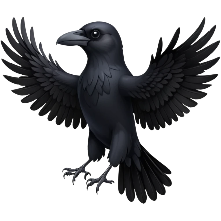 Raven flying emoji