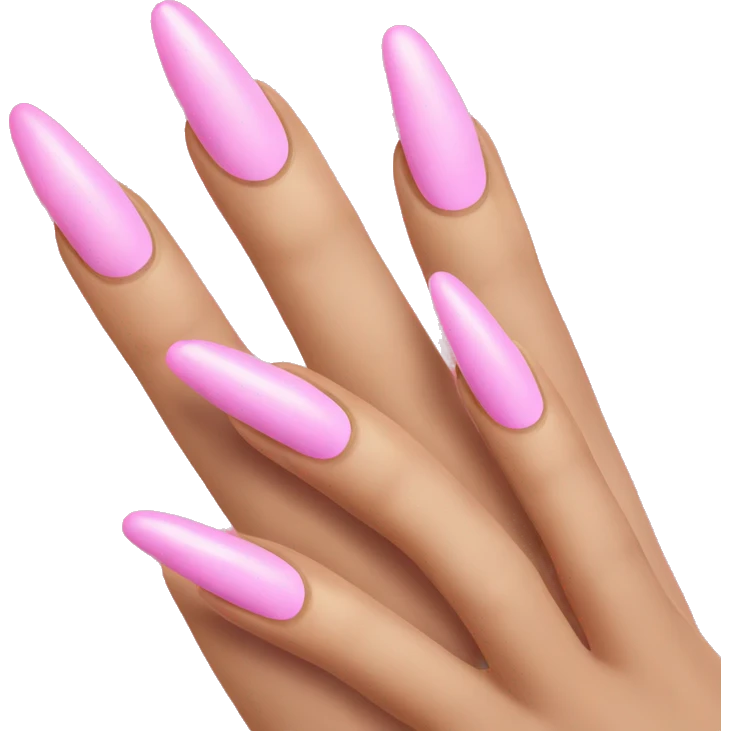 👍 pink long nails emoji