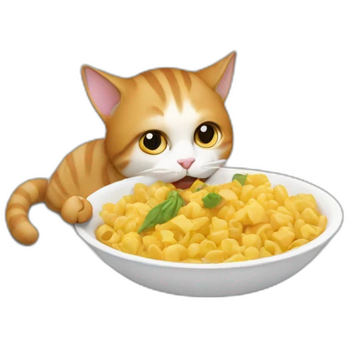 Cat eating emoji