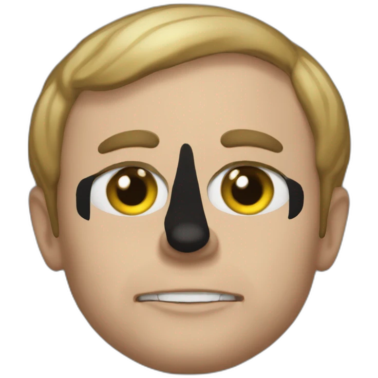 Emmanuel Macron like an evil emoji