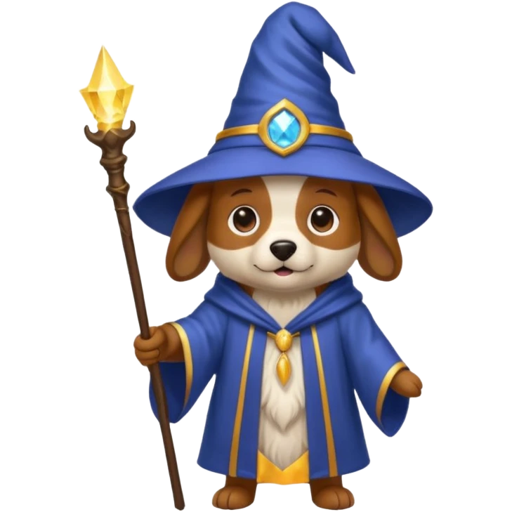 Dog wizard emoji