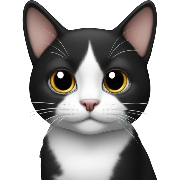 Black and white cat emoji