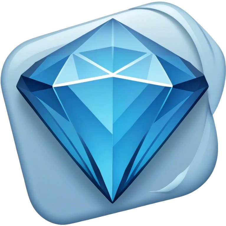 Design a sleek, minimalist emoji featuring a geometric blue diamond inspired by Arch Linux’s iconic style. Incorporate dynamic, swirling accents to symbolize dwm's tiling window manager. Subtly embed an 'A' (for Arkipon) into the design, using clean, angular lines. Use a cool gradient of blues and greys with a faint grid or window pattern in the background to evoke a modern, tech-savvy feel. emoji