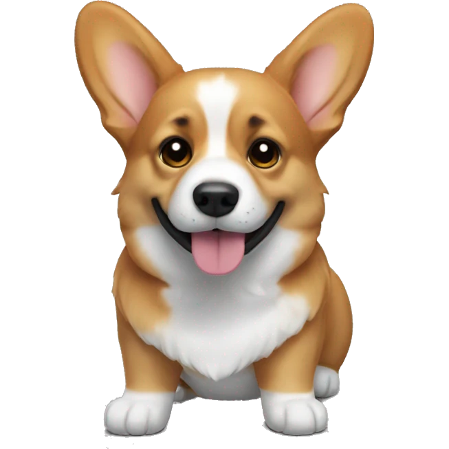 Corgi black emoji
