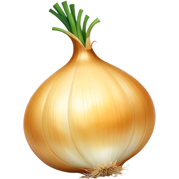 Cinematic crisp white onion, slightly peeled to reveal smooth layers, warm golden tones, rustic and fresh, soft glowing highlights. emoji