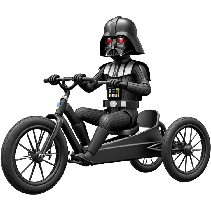 Darth Vader’s electric cyclekart with advanced rugged suspension and steering  emoji