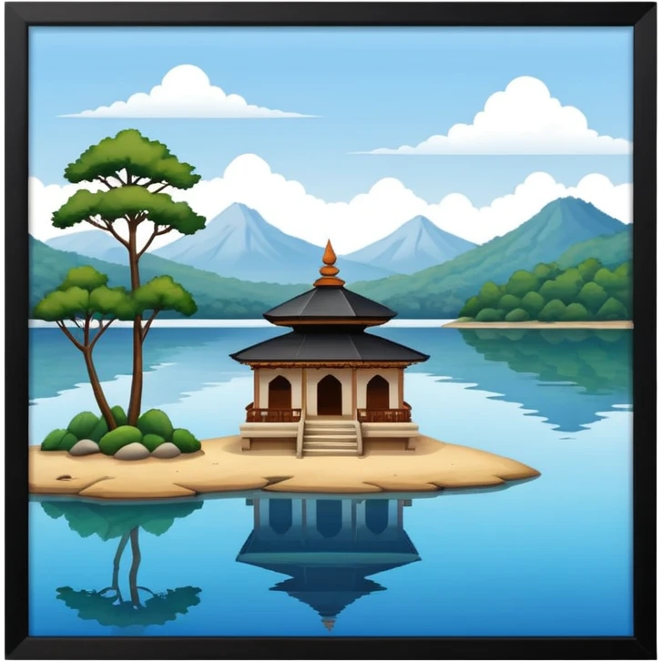 Lake in indian style emoji