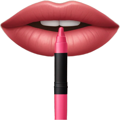 Lip liner and lip gloss emoji