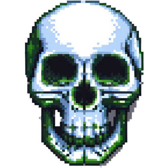pixel art skull emoji