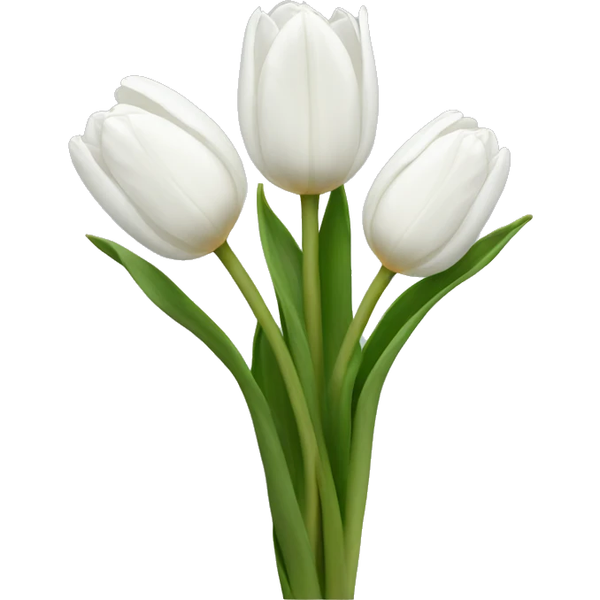 White tulips emoji