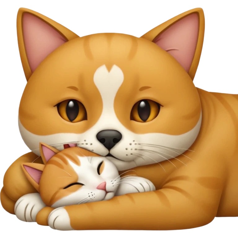 deux animaux qui dorment tout content emoji