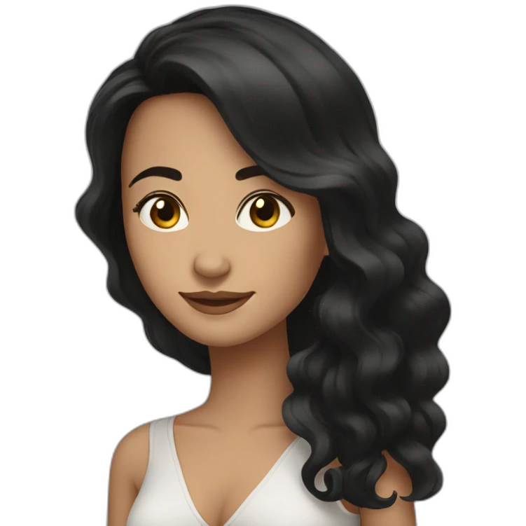woman spanish black haired long hair emoji