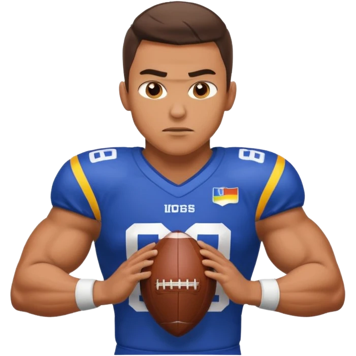 A gay football player emoji