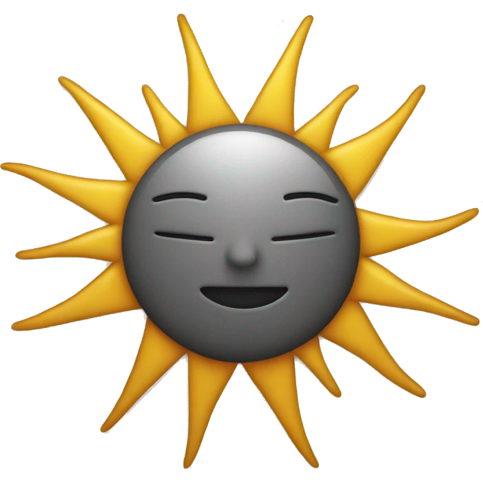 Sun with straight lines  emoji