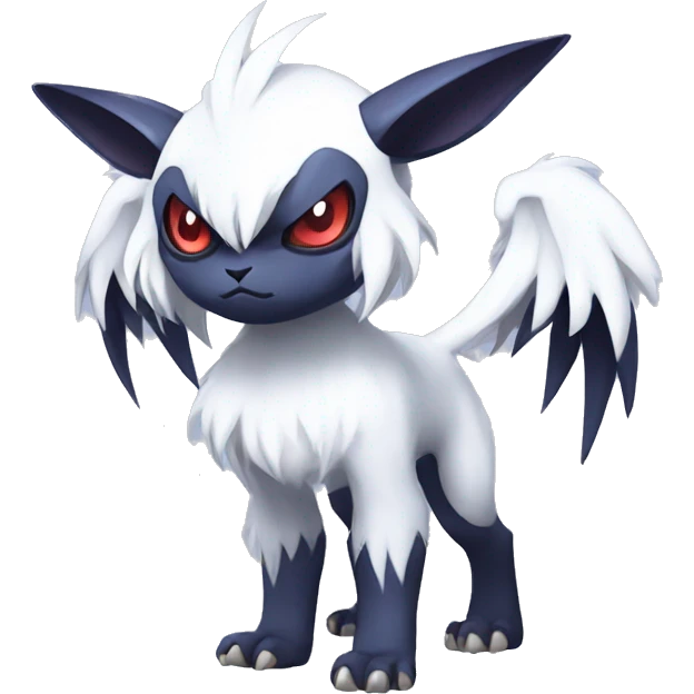 Edgy Cool Kawaii Absol-Pokémon Full Body emoji