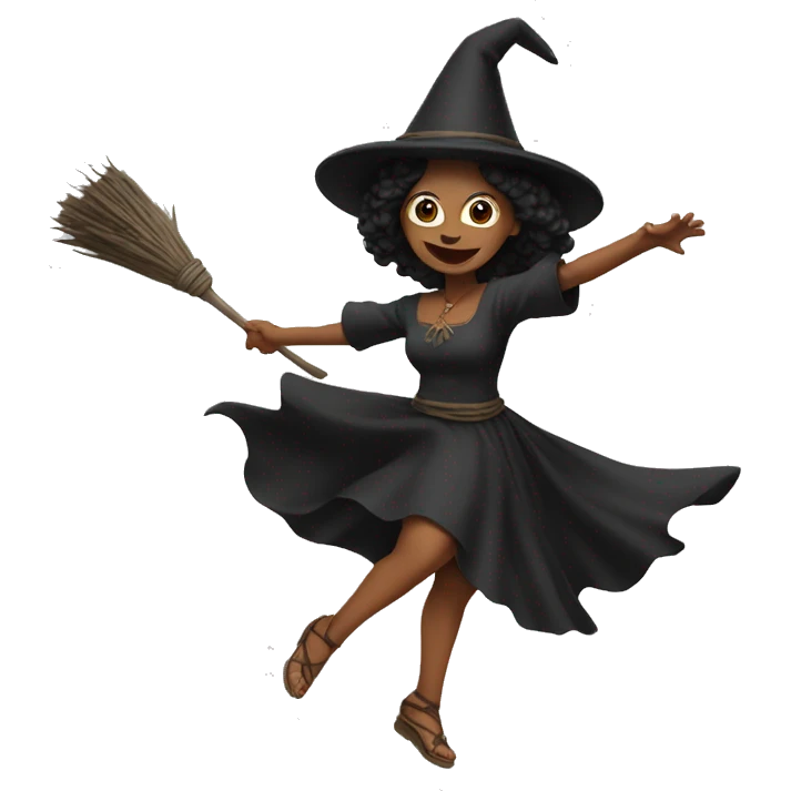 Bruja volando emoji