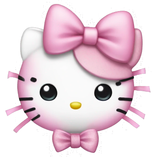 Hello kitty with pink bow emoji