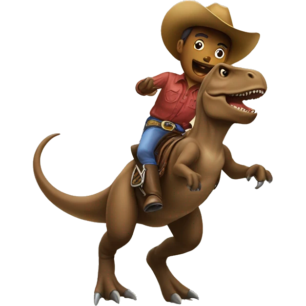 Trex doing rodeo emoji