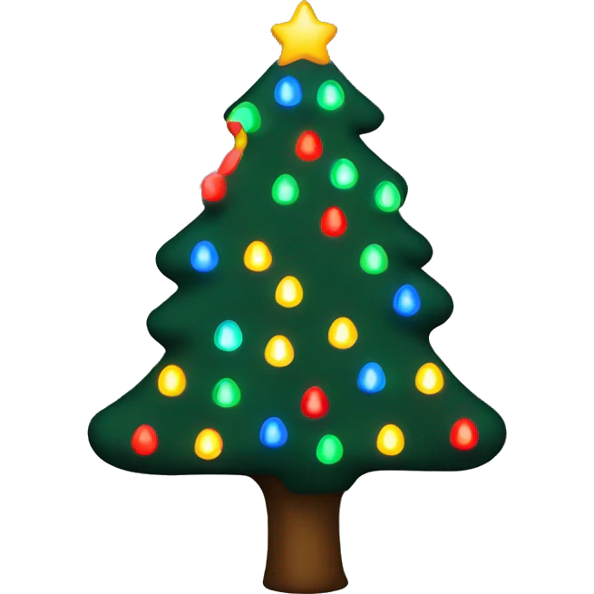 christmas lights tree emoji