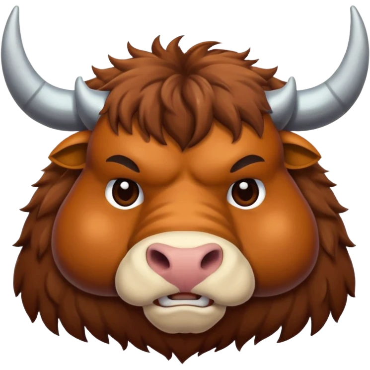 High resolution of An ox emoji