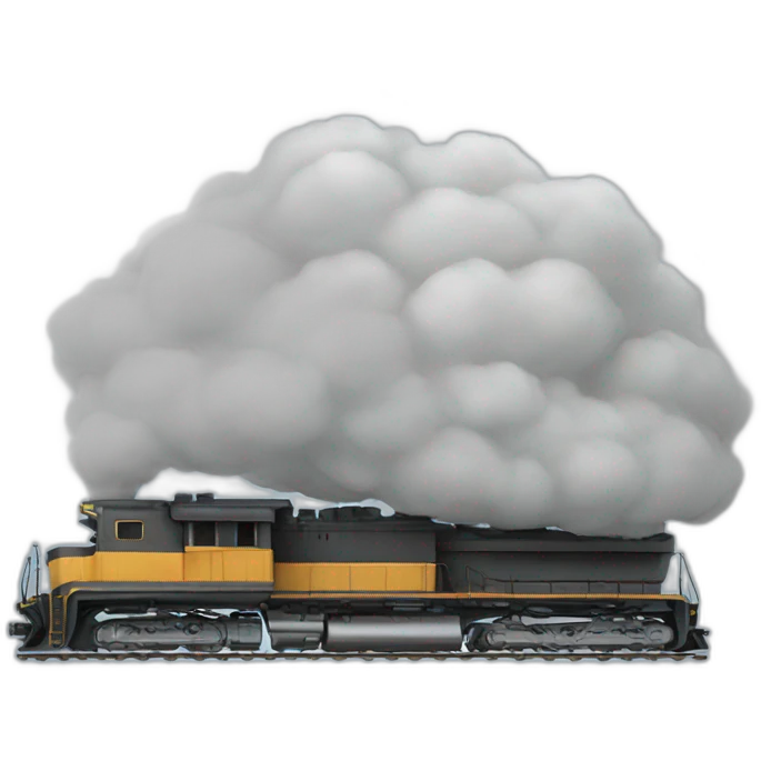 locomotive cloud emoji