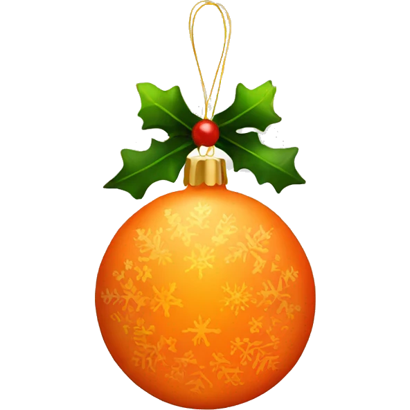 christmas decoration orange color emoji