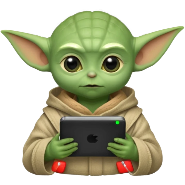 Baby Yoda write cpde emoji