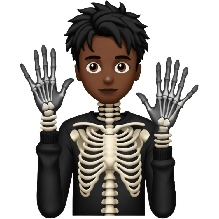 Make a Playboi Carti yvl skeleton hand emoji emoji