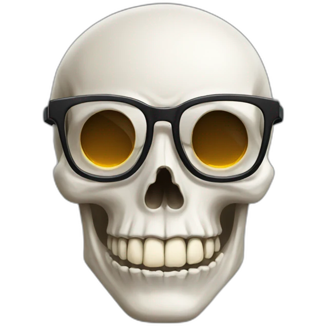 Nerd skull emoji