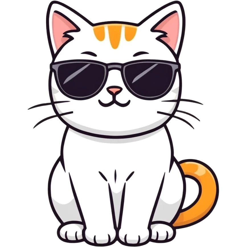 Cat with sunglasses emoji