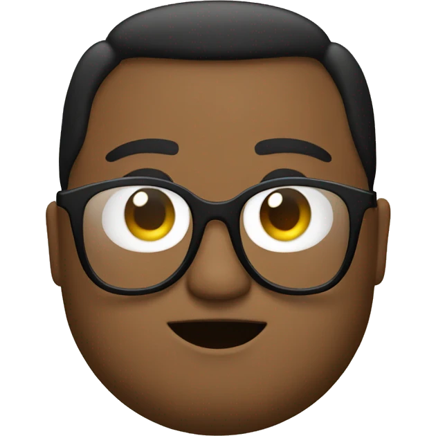 fat with black glasses emoji