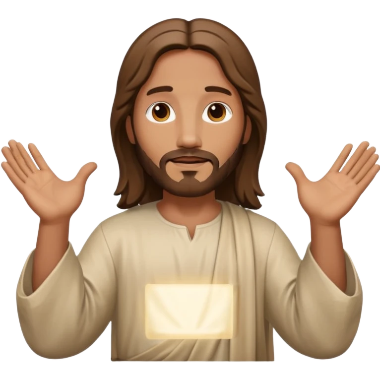 Jesus hands stretched out emoji
