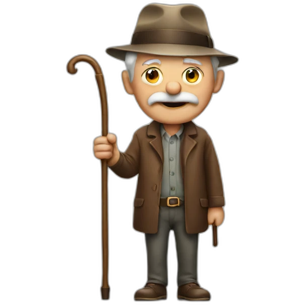 old man with cane emoji