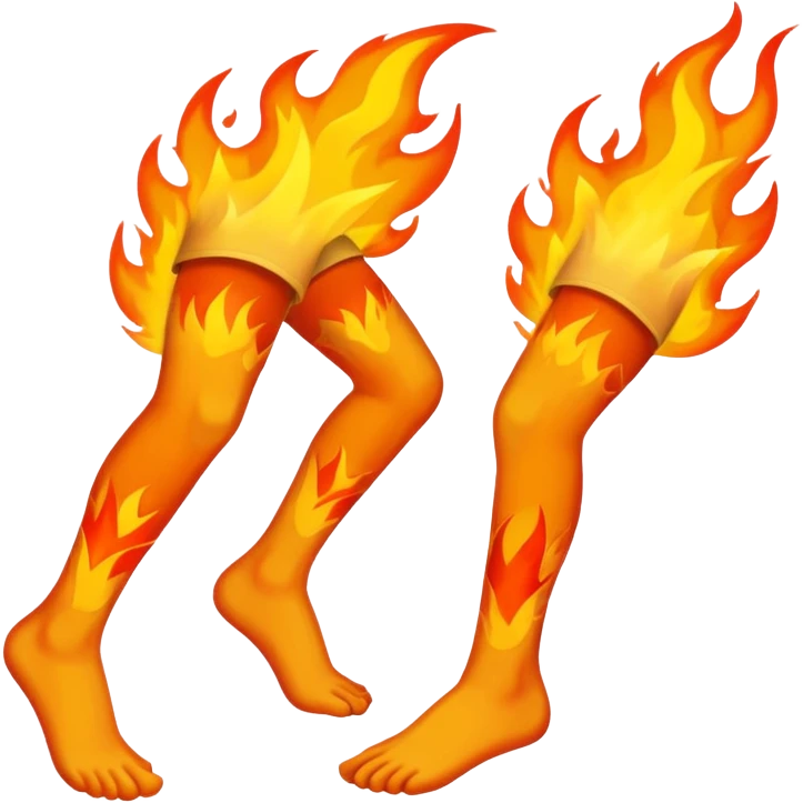 Jambes enflammées  emoji