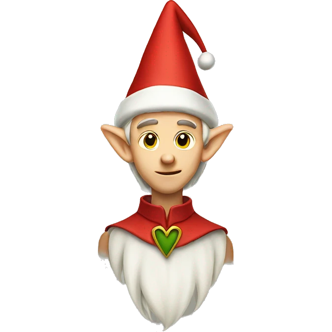 Elf wearing a red shirt with long pointed ears  emoji