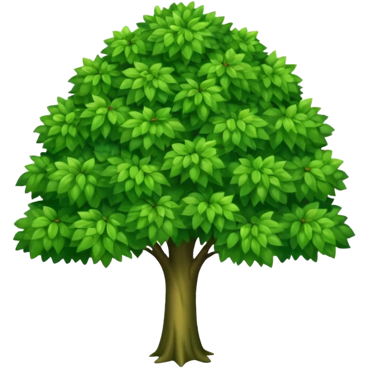 зеленое дерево внутри с белым фоном, чтоб можно было написать текст на белом фоне emoji