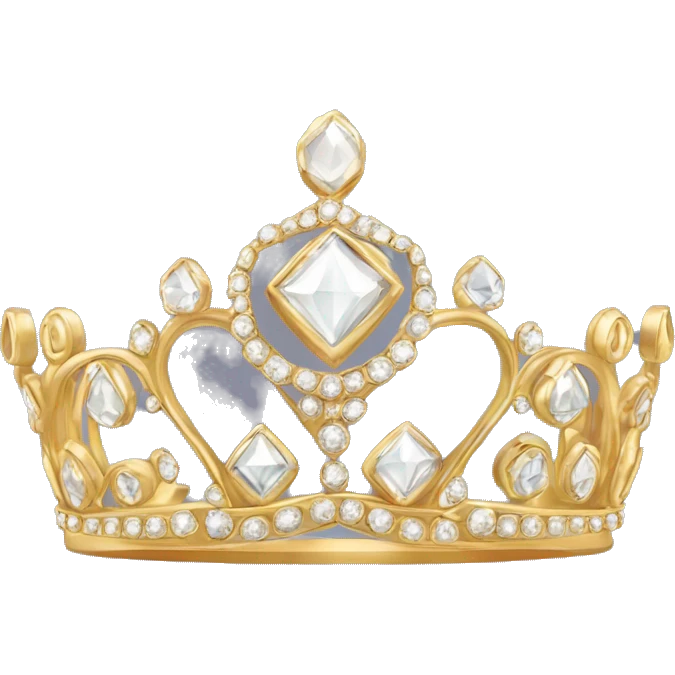 dainty gold diamond tiara  emoji