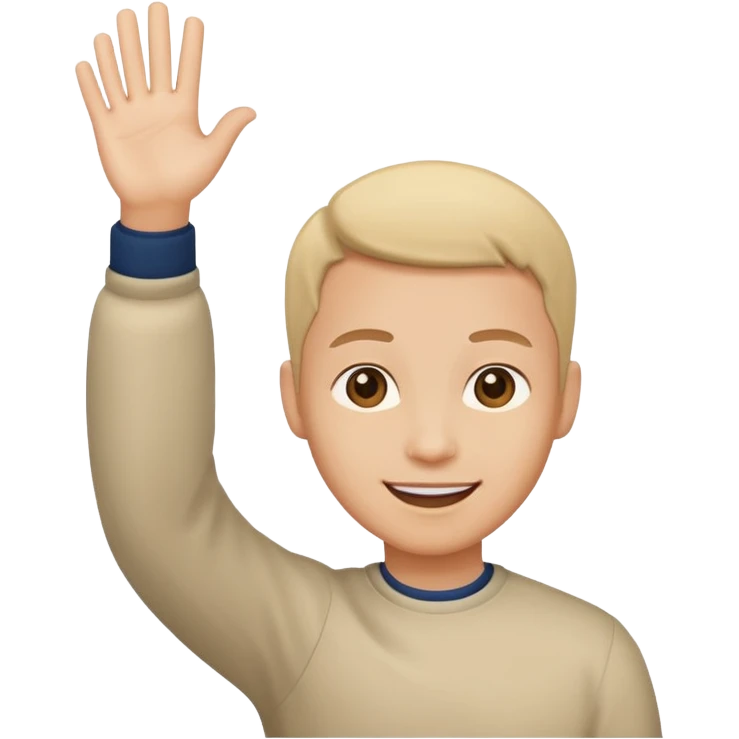 Person waving emoji